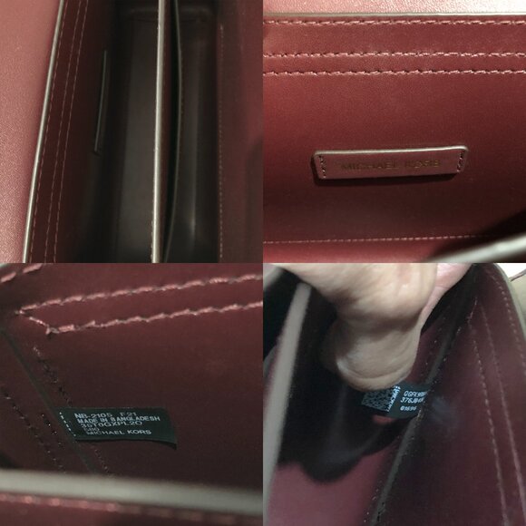 Michael Kors Lita Medium Merlot Leather Crossbody Bag (wore only once) - Picture 15 of 15